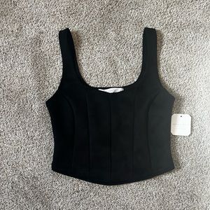 altar'd state corset black crop top